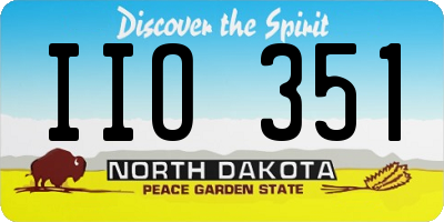 ND license plate IIO351