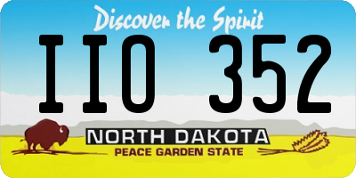 ND license plate IIO352