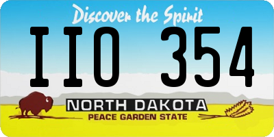 ND license plate IIO354