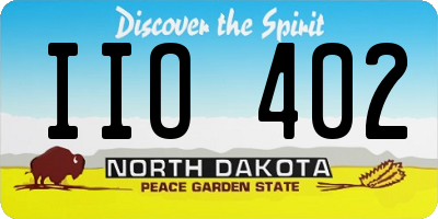 ND license plate IIO402