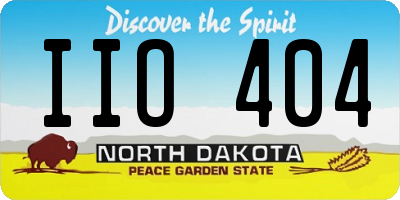 ND license plate IIO404