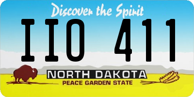 ND license plate IIO411
