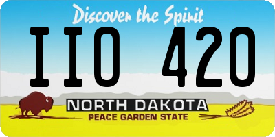 ND license plate IIO420