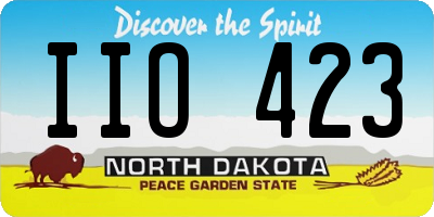 ND license plate IIO423