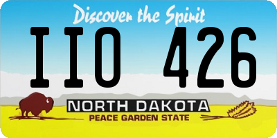 ND license plate IIO426