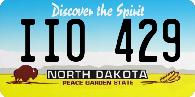 ND license plate IIO429