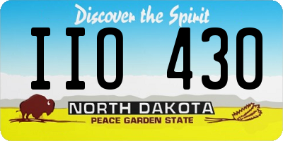 ND license plate IIO430