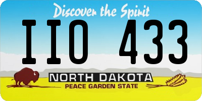 ND license plate IIO433