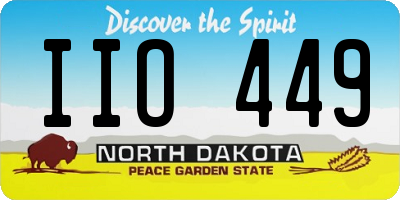 ND license plate IIO449