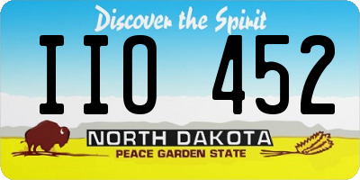 ND license plate IIO452