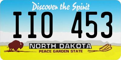 ND license plate IIO453