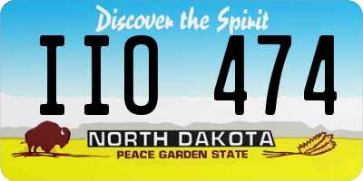 ND license plate IIO474