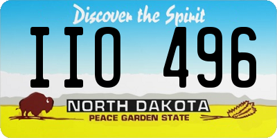 ND license plate IIO496