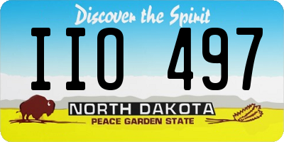 ND license plate IIO497