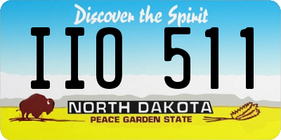 ND license plate IIO511