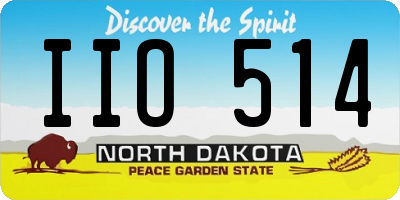 ND license plate IIO514