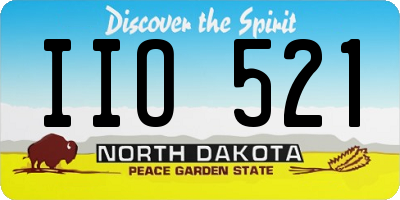 ND license plate IIO521