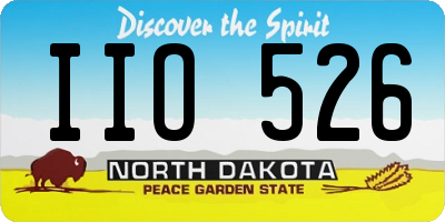 ND license plate IIO526