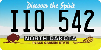 ND license plate IIO542