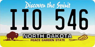 ND license plate IIO546