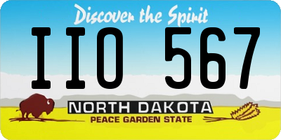 ND license plate IIO567