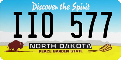 ND license plate IIO577