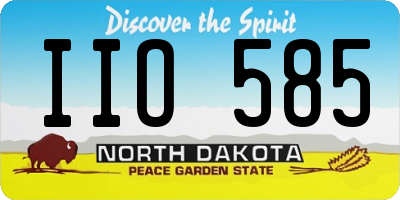 ND license plate IIO585