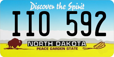 ND license plate IIO592