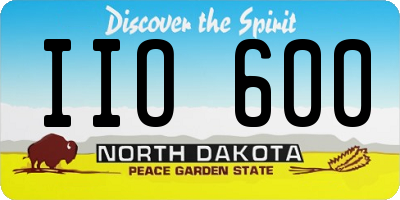 ND license plate IIO600