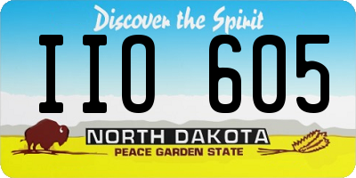 ND license plate IIO605