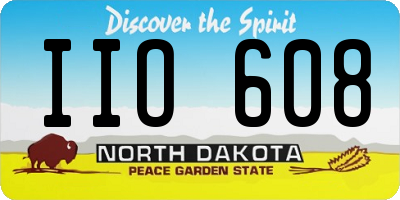 ND license plate IIO608