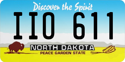 ND license plate IIO611