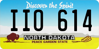 ND license plate IIO614