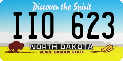 ND license plate IIO623