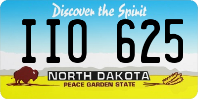 ND license plate IIO625