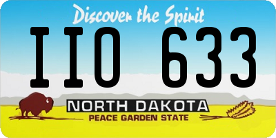 ND license plate IIO633
