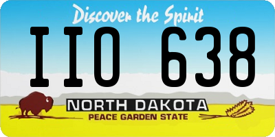 ND license plate IIO638
