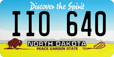 ND license plate IIO640