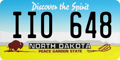 ND license plate IIO648