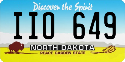 ND license plate IIO649