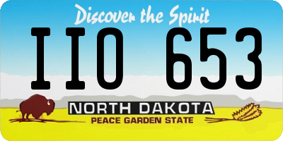 ND license plate IIO653