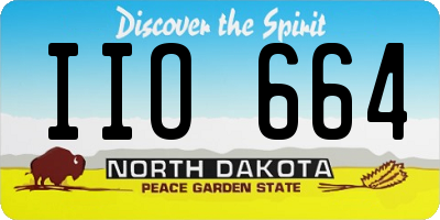 ND license plate IIO664