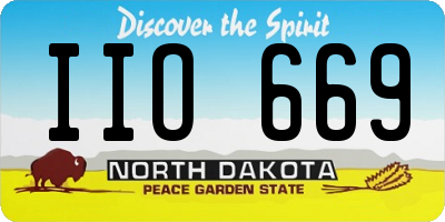 ND license plate IIO669