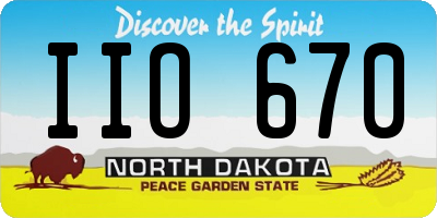 ND license plate IIO670