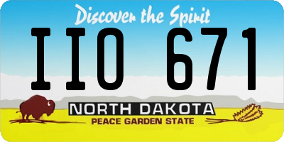 ND license plate IIO671