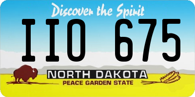 ND license plate IIO675
