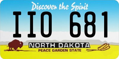 ND license plate IIO681