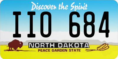 ND license plate IIO684