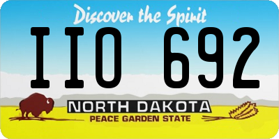 ND license plate IIO692