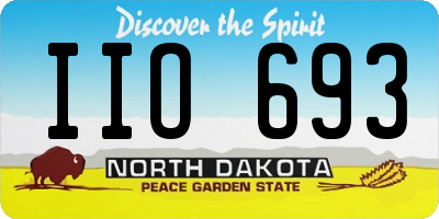 ND license plate IIO693